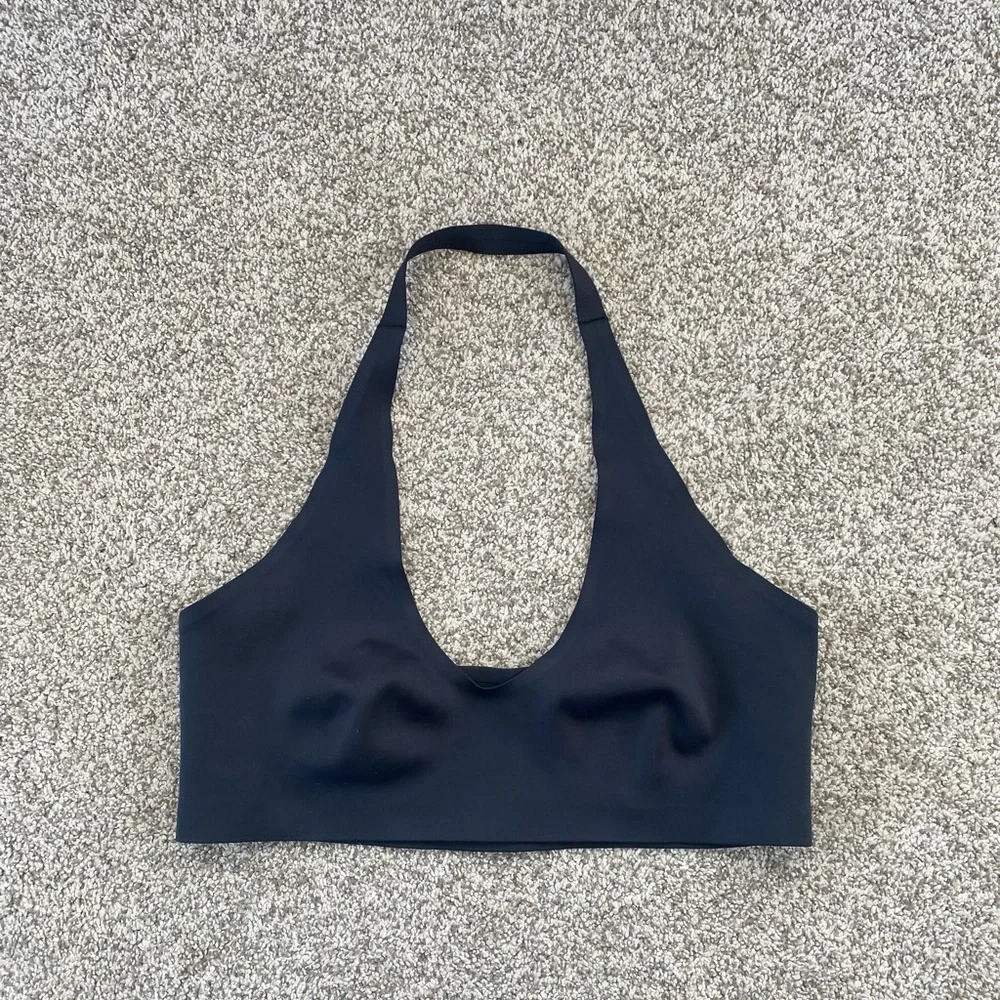 Free People Intimately Black Halter Bralette Size Large - Picture 2 of 6